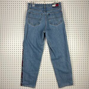 Tommy Jeans High Rise Light Wash 90s 32x32 USA‎ Flag Stitched READ Women's Y2K